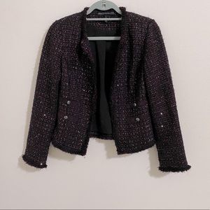 Tweed Moto Jacket with sequins
